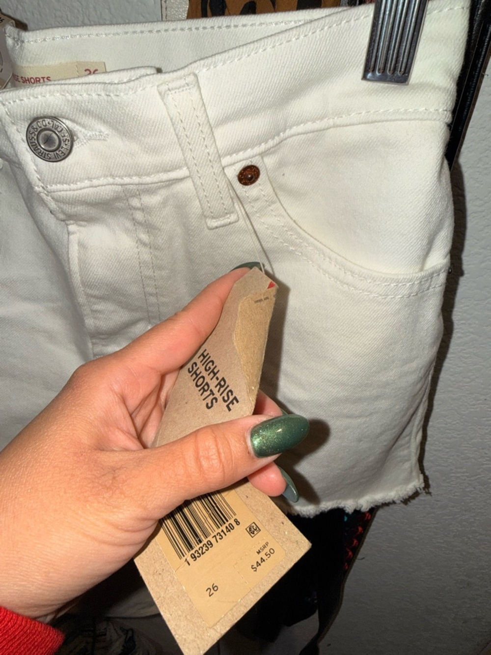 Levi’s High-Rise White Women’s Denim Shorts